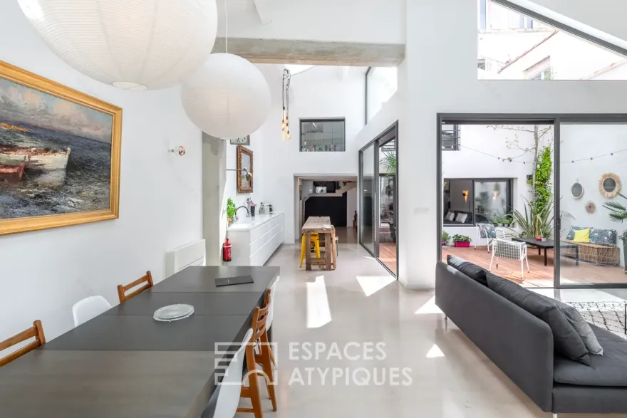 "马赛尔旧木工坊改造的明亮设计 Loft"-7