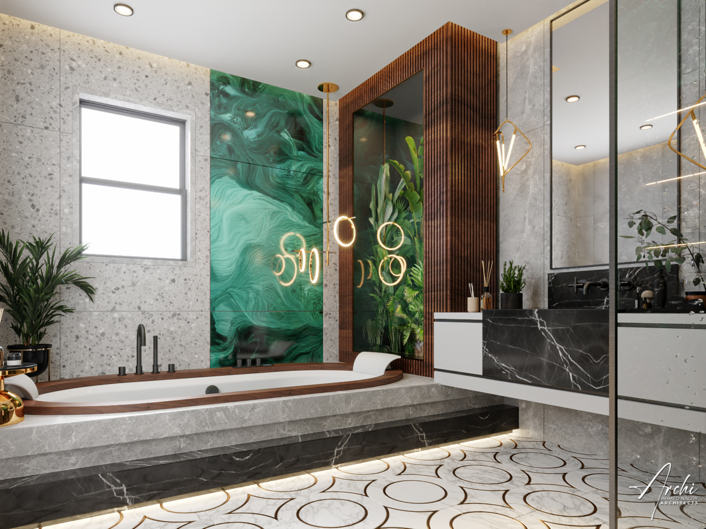 豪华现代浴室丨阿联酋迪拜丨ARCHI  ARCHITECTS-8