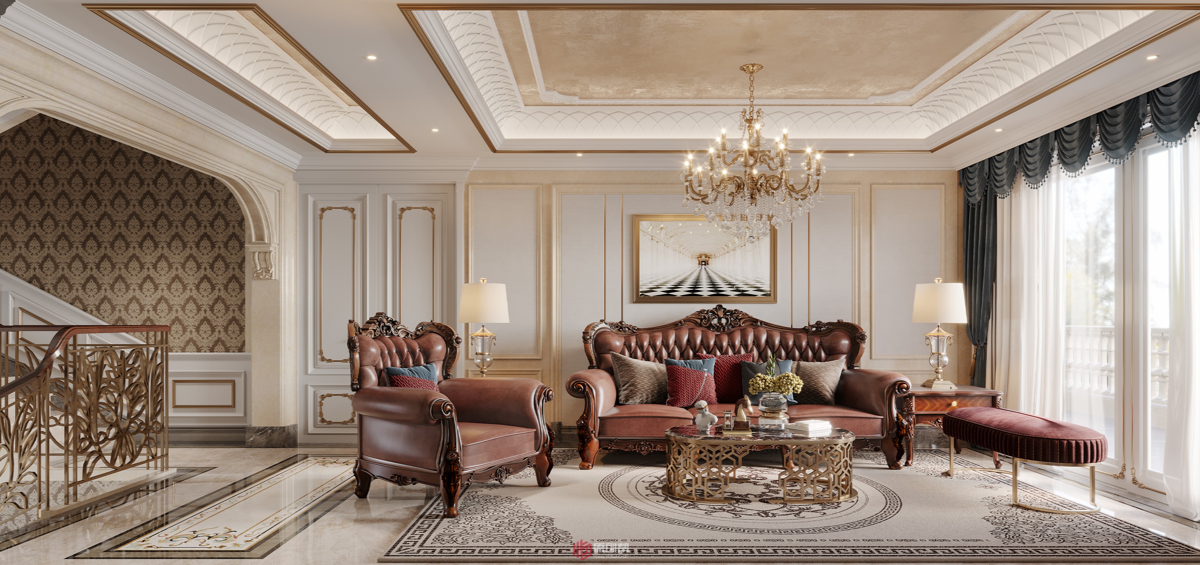 古典美式别墅设计丨名家设计-5