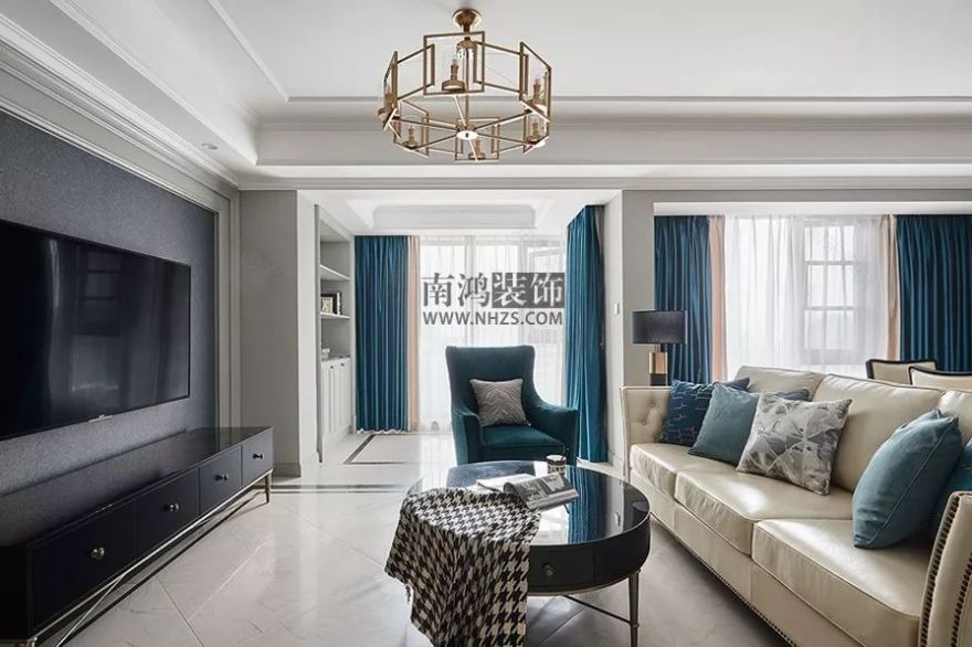 龙湖唐宁 ONE 139㎡现代美式家居设计,温馨与优雅并存-2