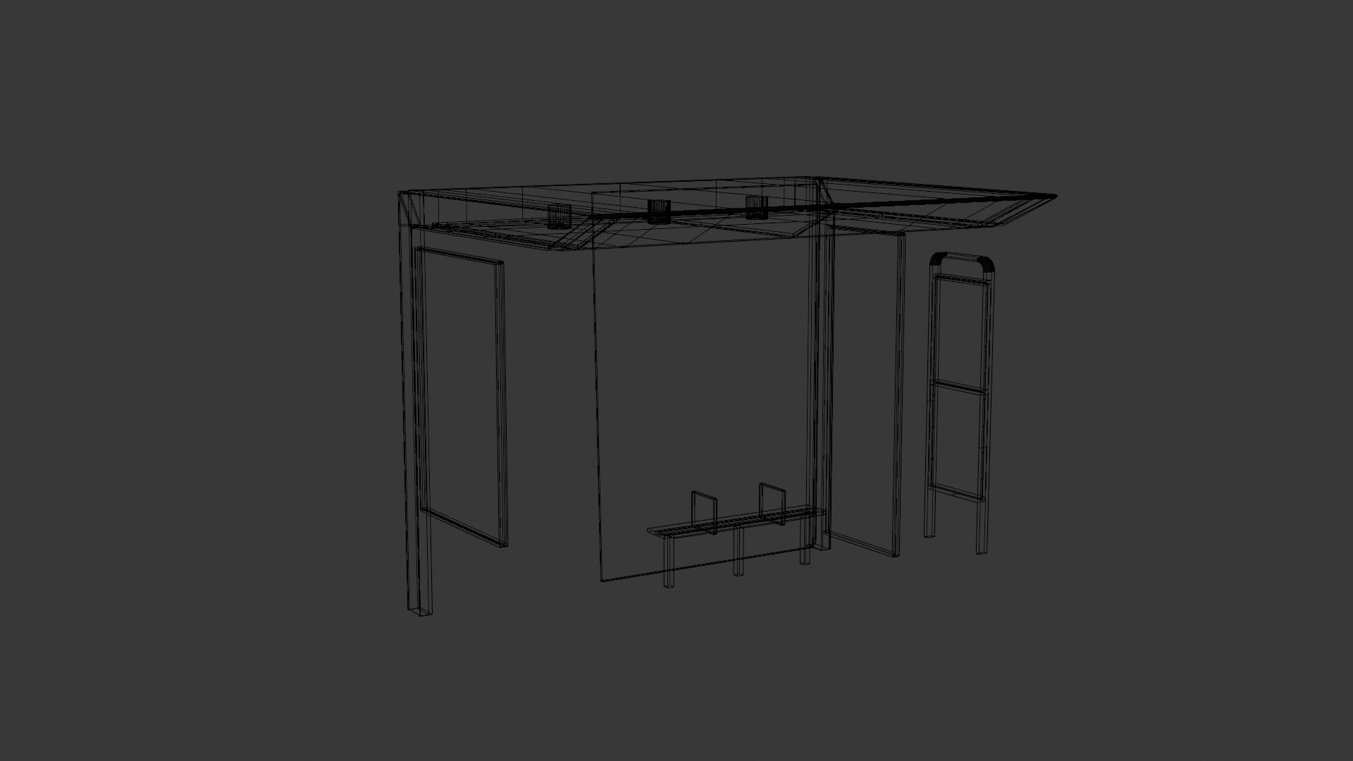 バス停 - Bus Stop - 3D Model-5