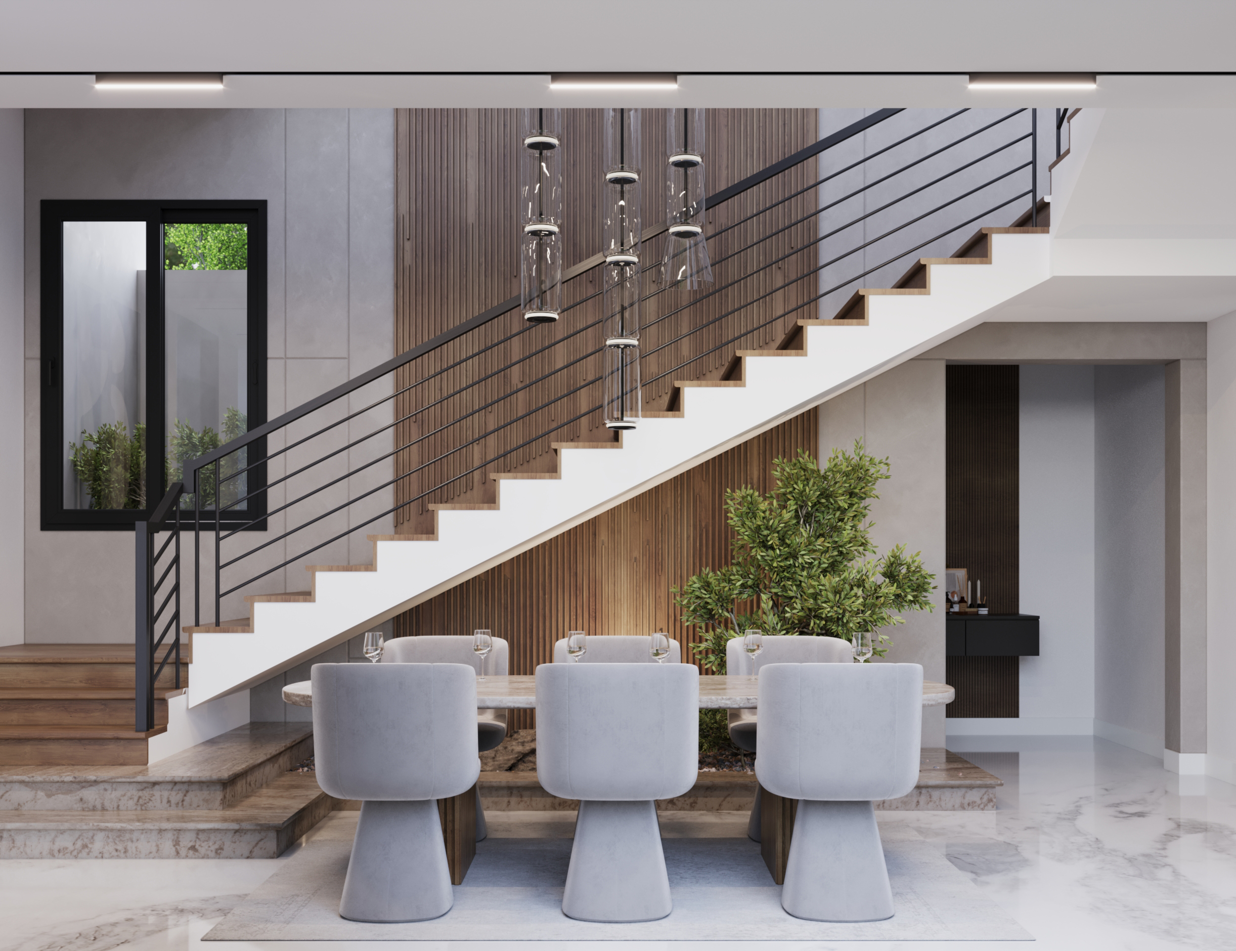 Stairs Hall & Dining-7