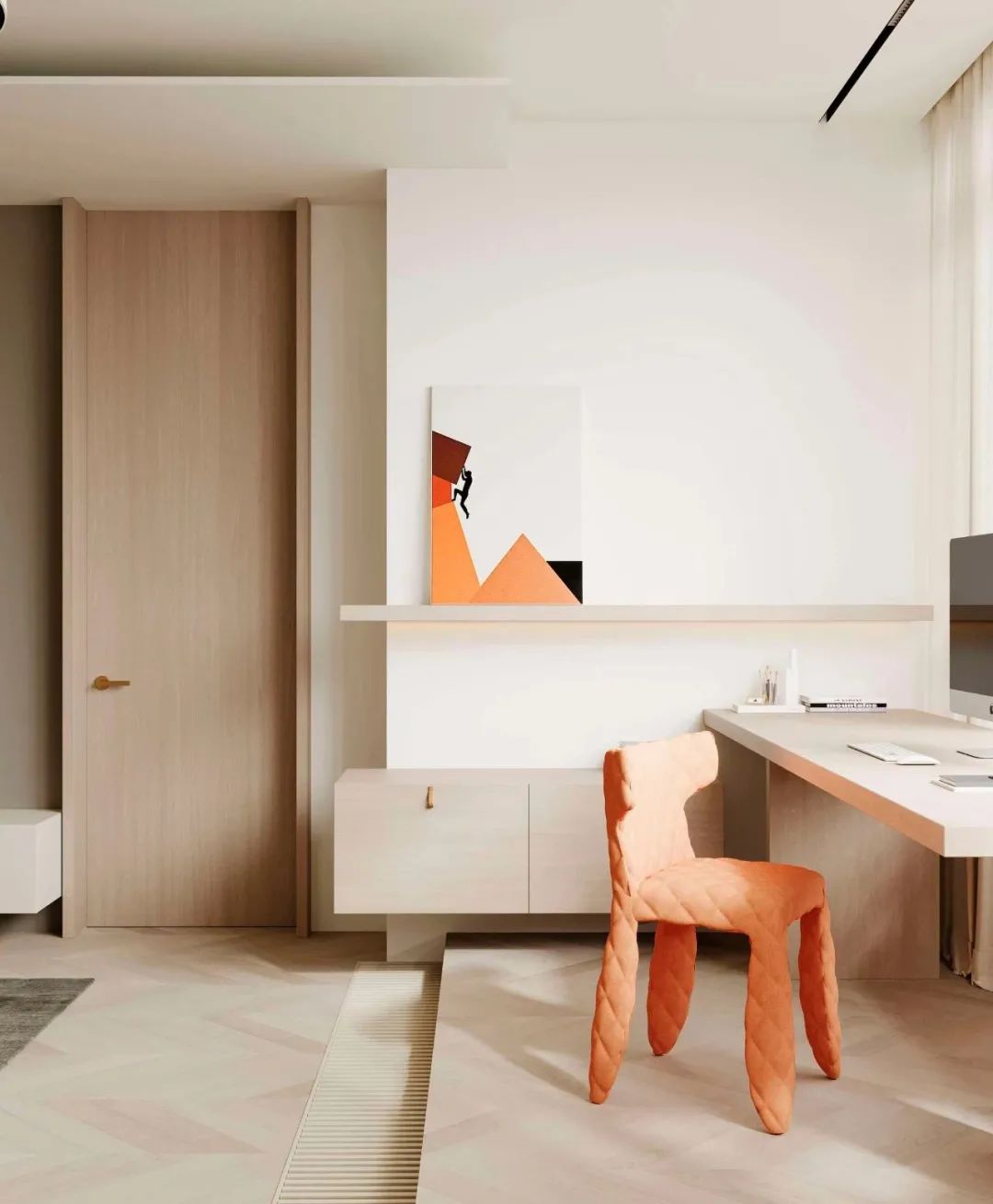 原木浅色系现代极简住宅设计-27