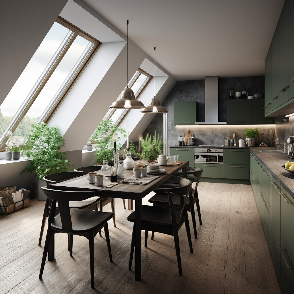 自然韵味:森林意象下的璀璨厨房-14