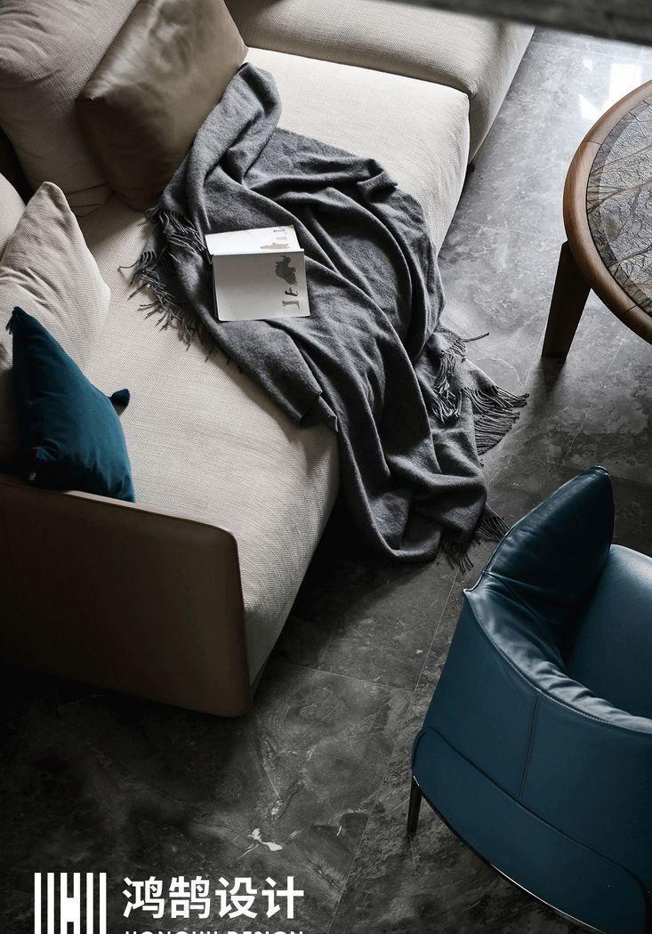 绍兴鸿鹄设计丨别墅空间,现代简约风的低奢艺术-18