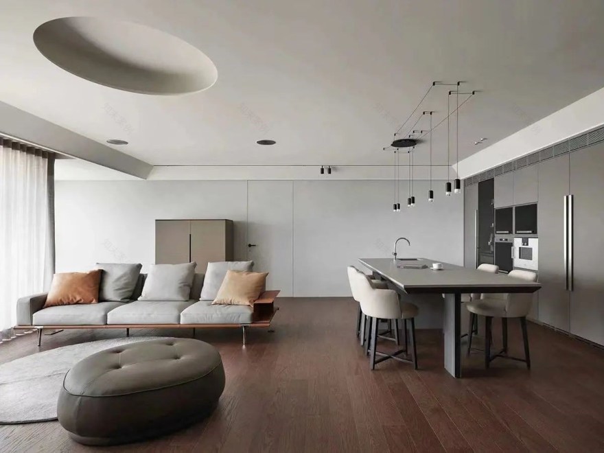 台中 132㎡灰棕色调住宅丨中国台中丨分子设计工作室-2