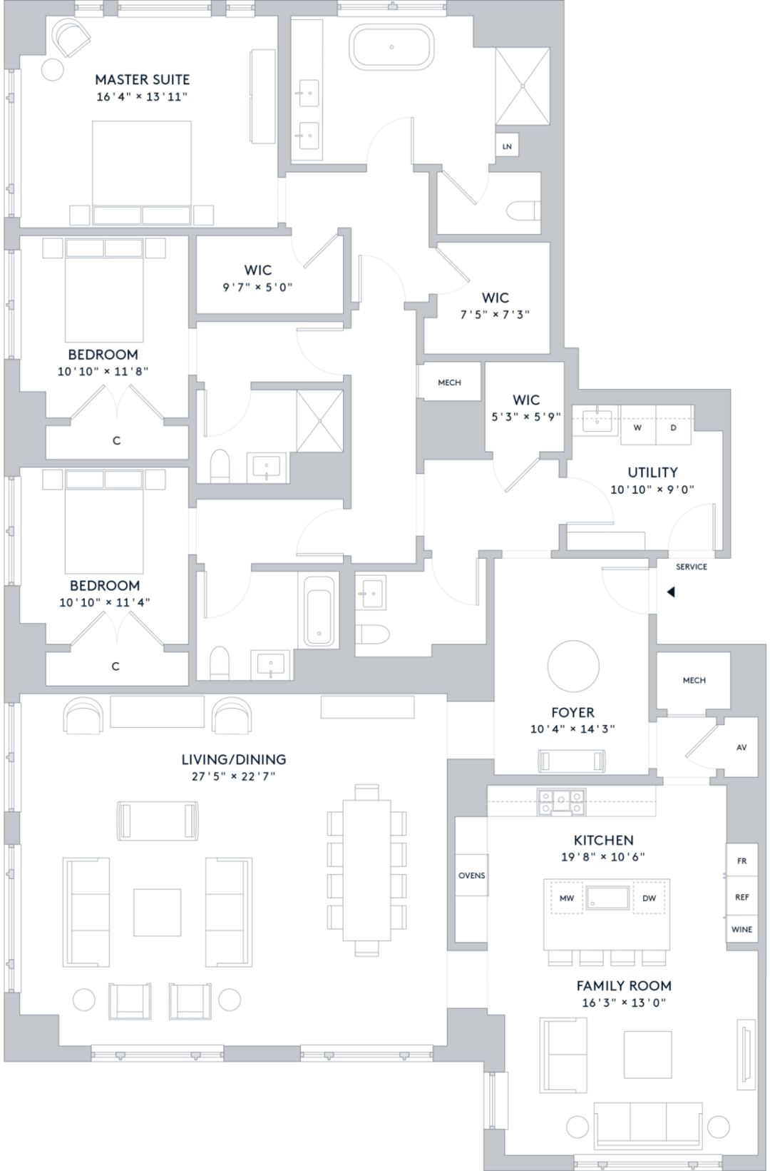 芝加哥豪华公寓 One Bennett Park 设计独特-68