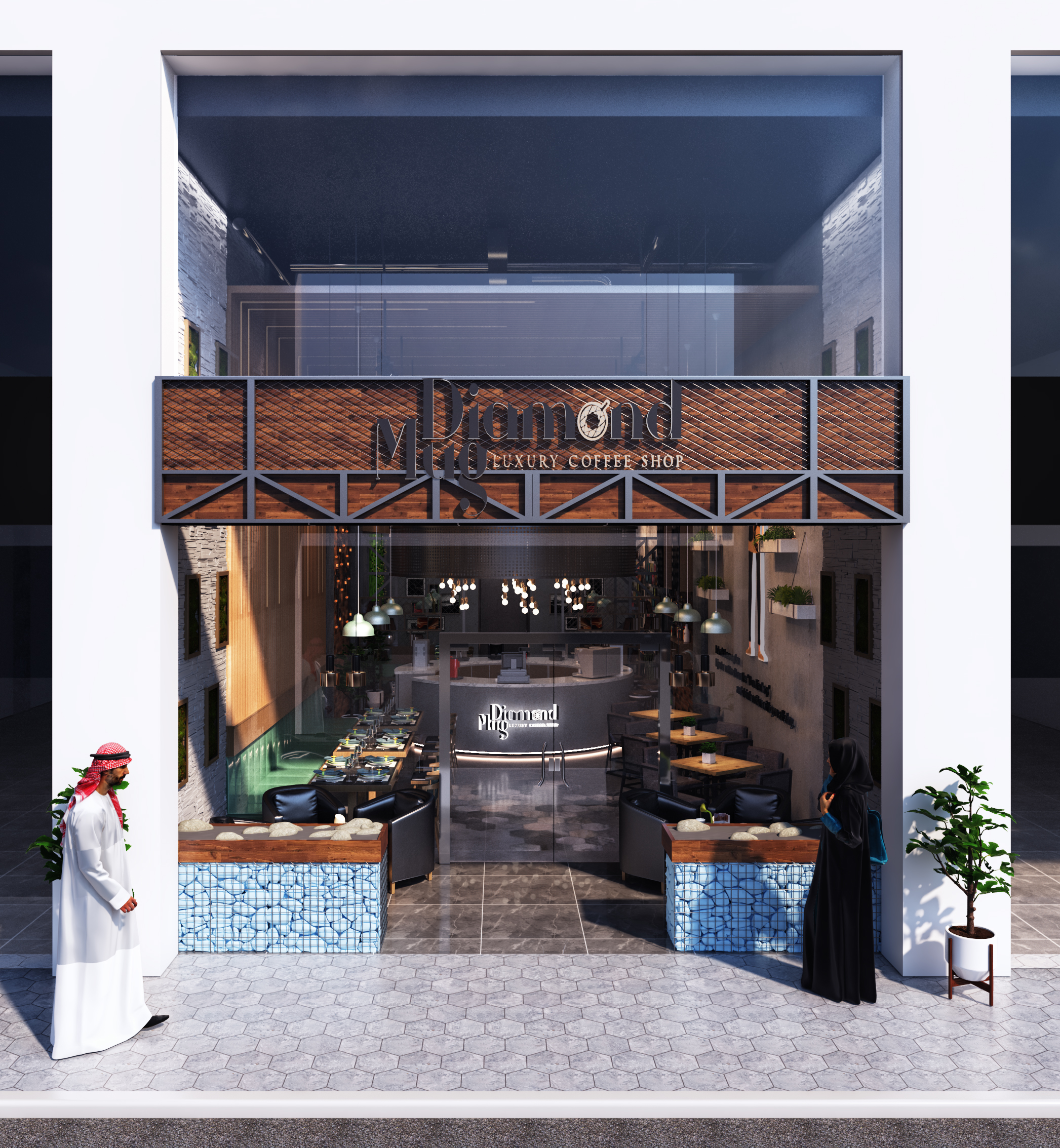 Diamond mug Coffee Shop Design-6