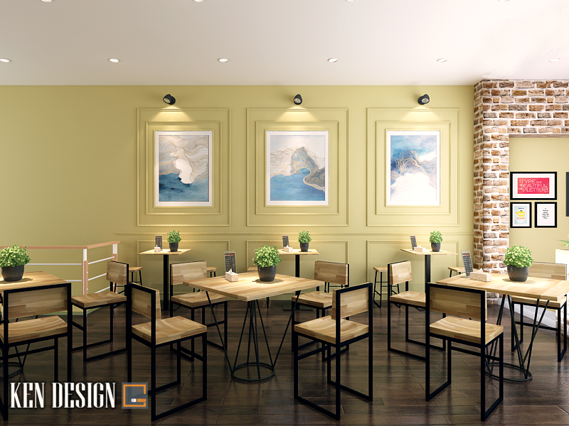 Quán trà sữa cô Thu phong cách hiện đại - Bản thiết kế 3D-14