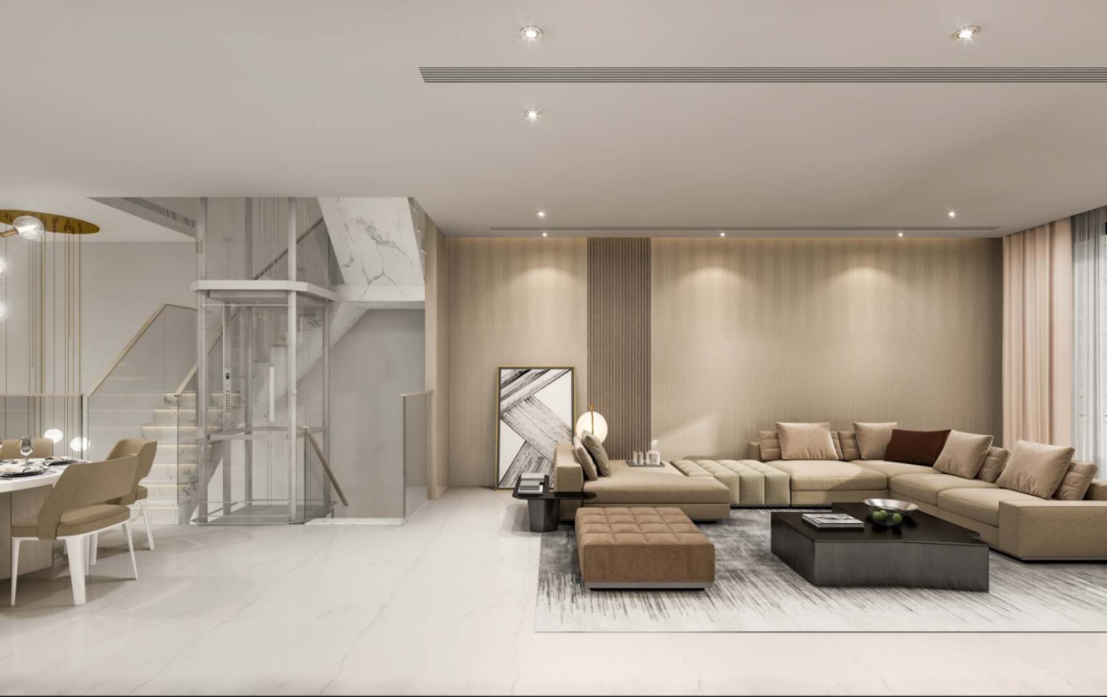 成都亚特兰蒂斯 320m²现代简约别墅，刘莎莎的独栋设计美学-6