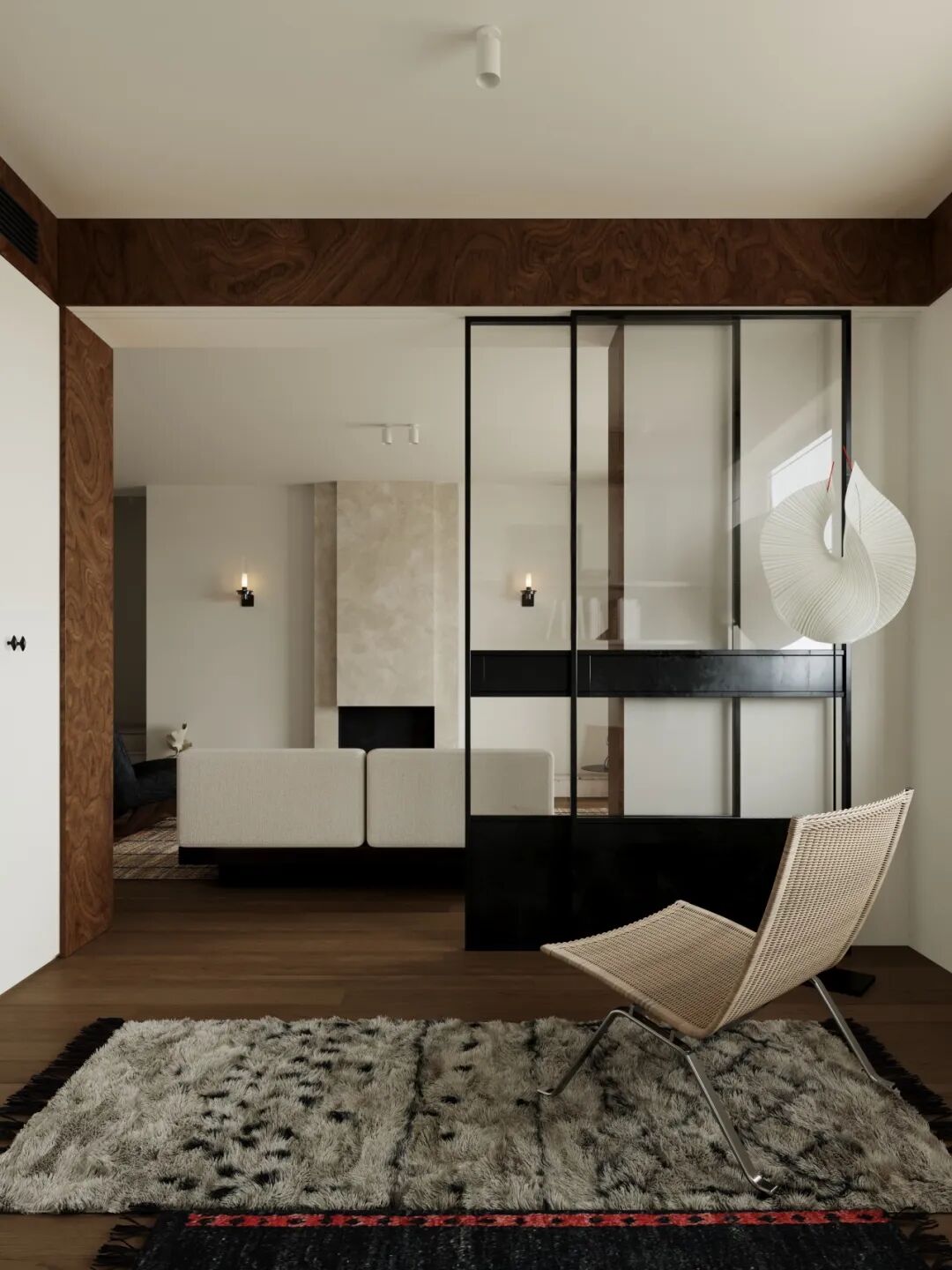 岚一设计｜温和有序的错层住宅-23