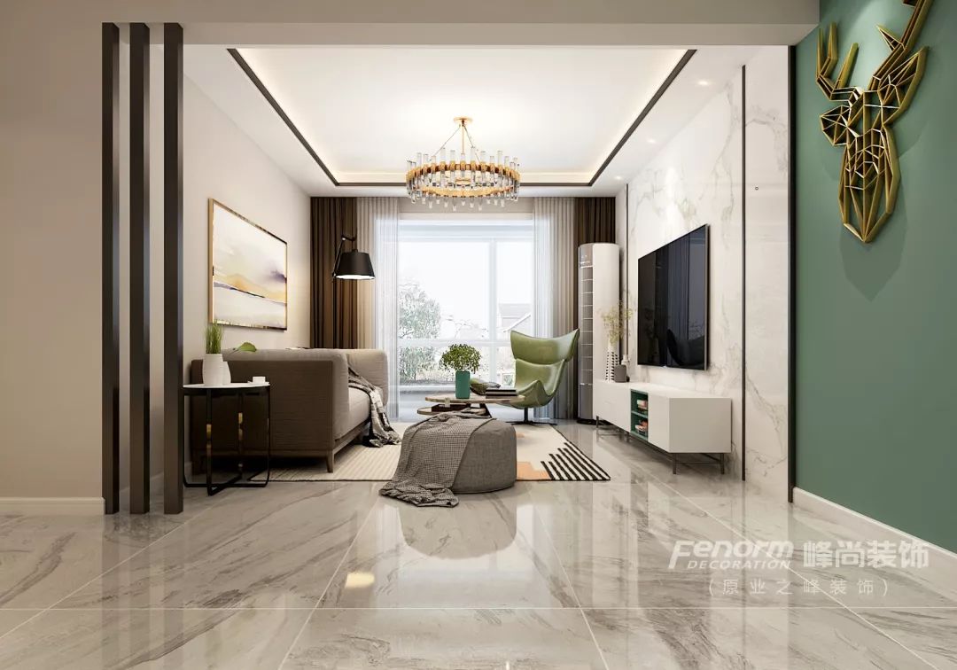 84㎡旧房翻新变 120㎡现代风,峰尚装饰王中英案例赏析-34