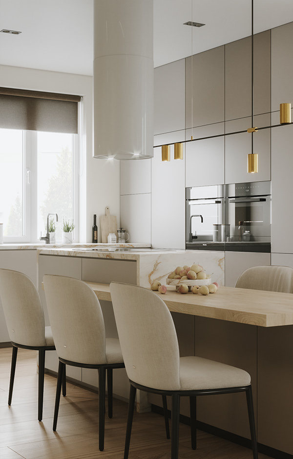 乌克兰 110㎡浅色系公寓设计-19