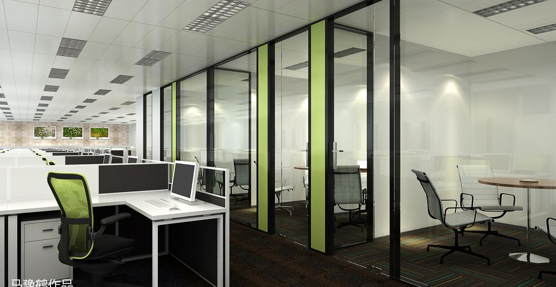 乐航网络简约办公室设计-0