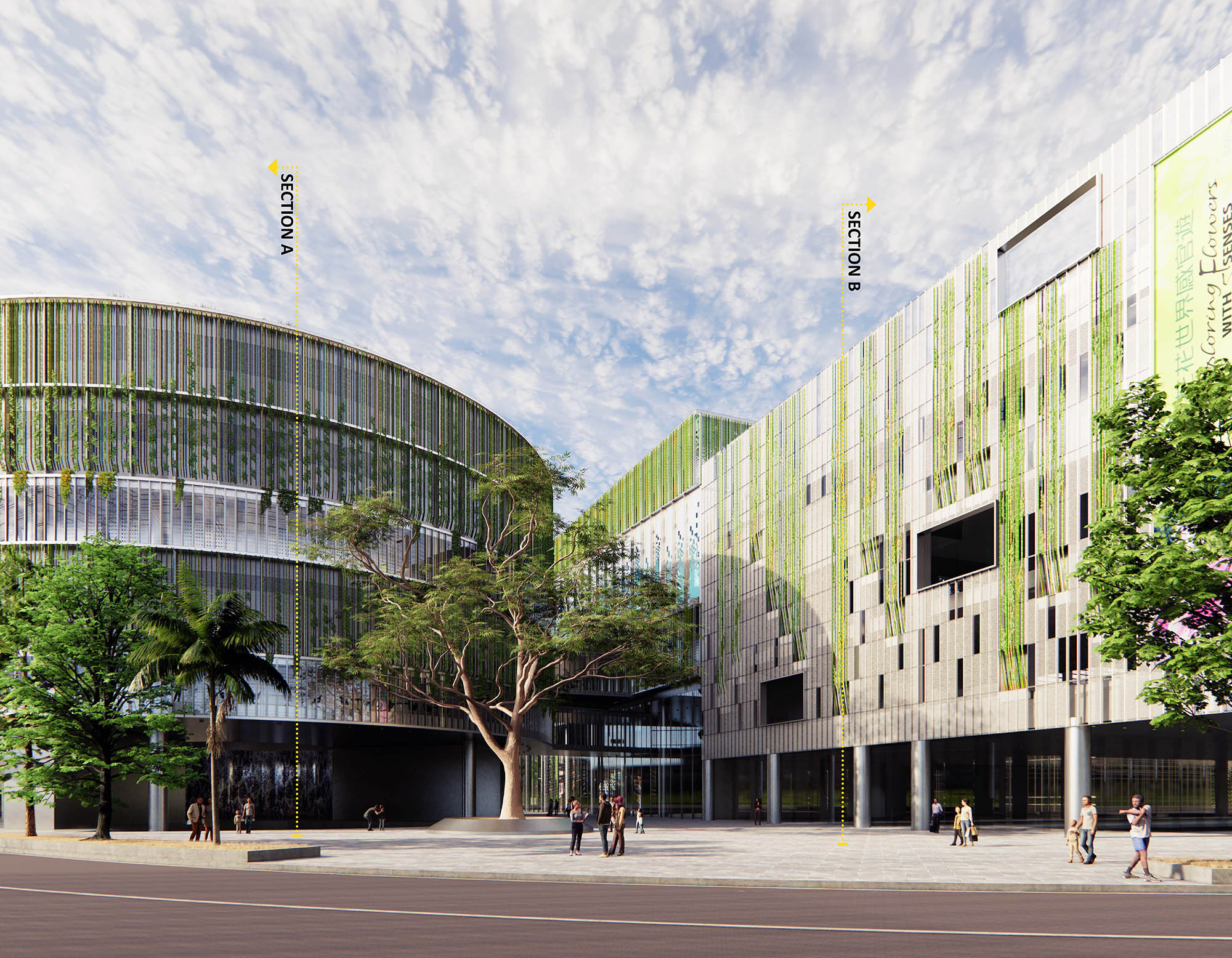 香港科学博物馆垂直花园立面设计-5