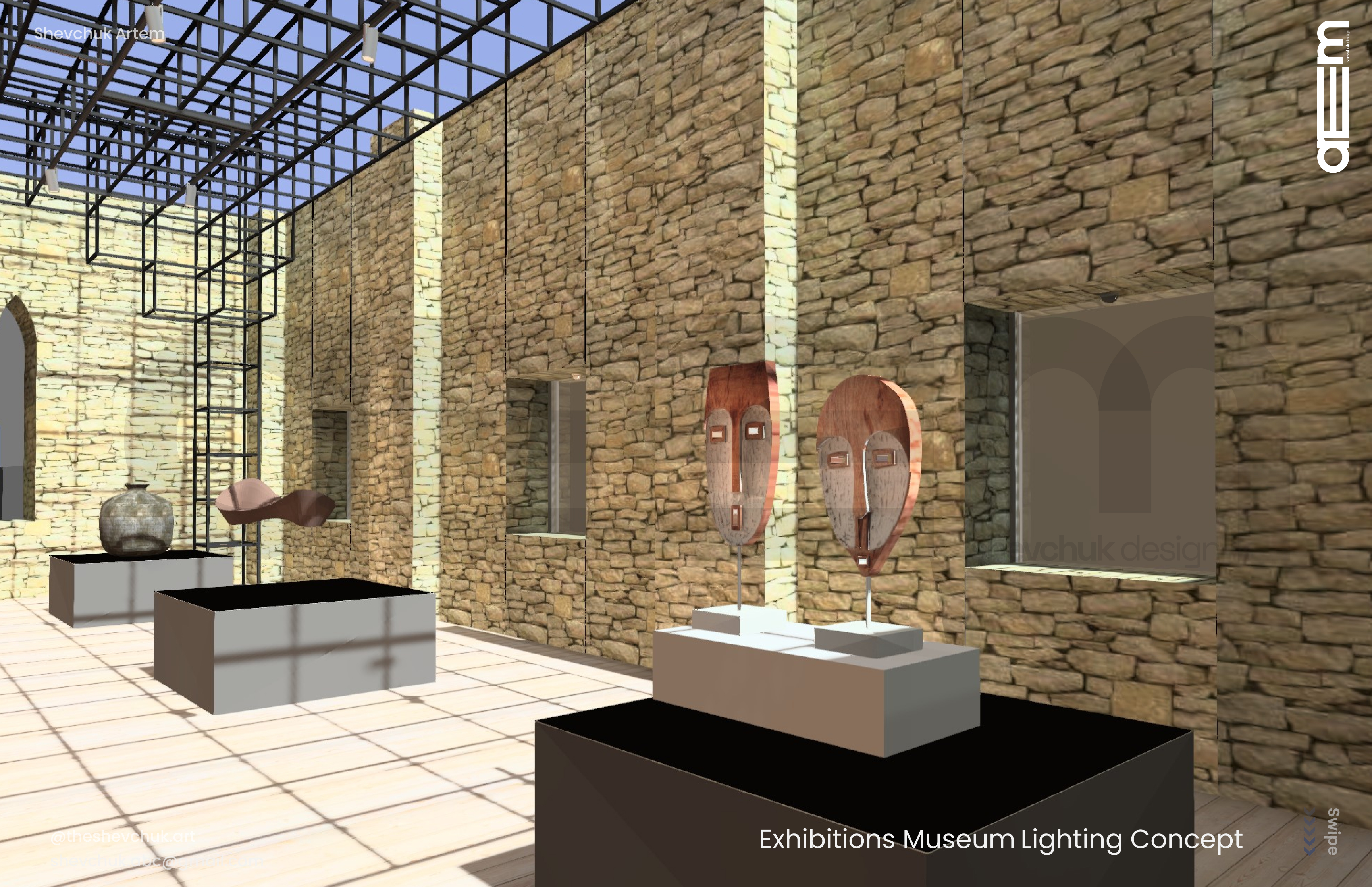 Exhibitions - Museum Lighting Design | Dialux Evo-1