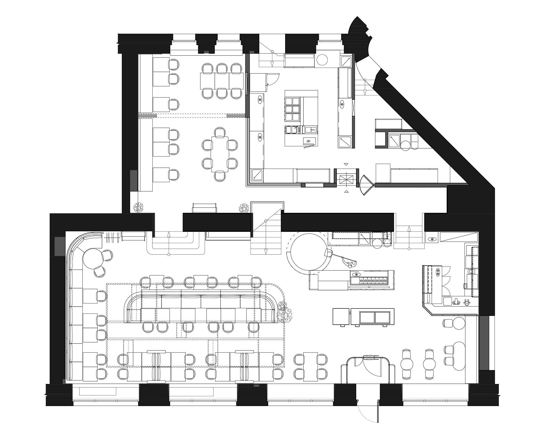 MAMA ROMA 餐厅室内设计丨俄罗斯圣彼得堡丨Anna Filippova,Polina Masiianskaia-97