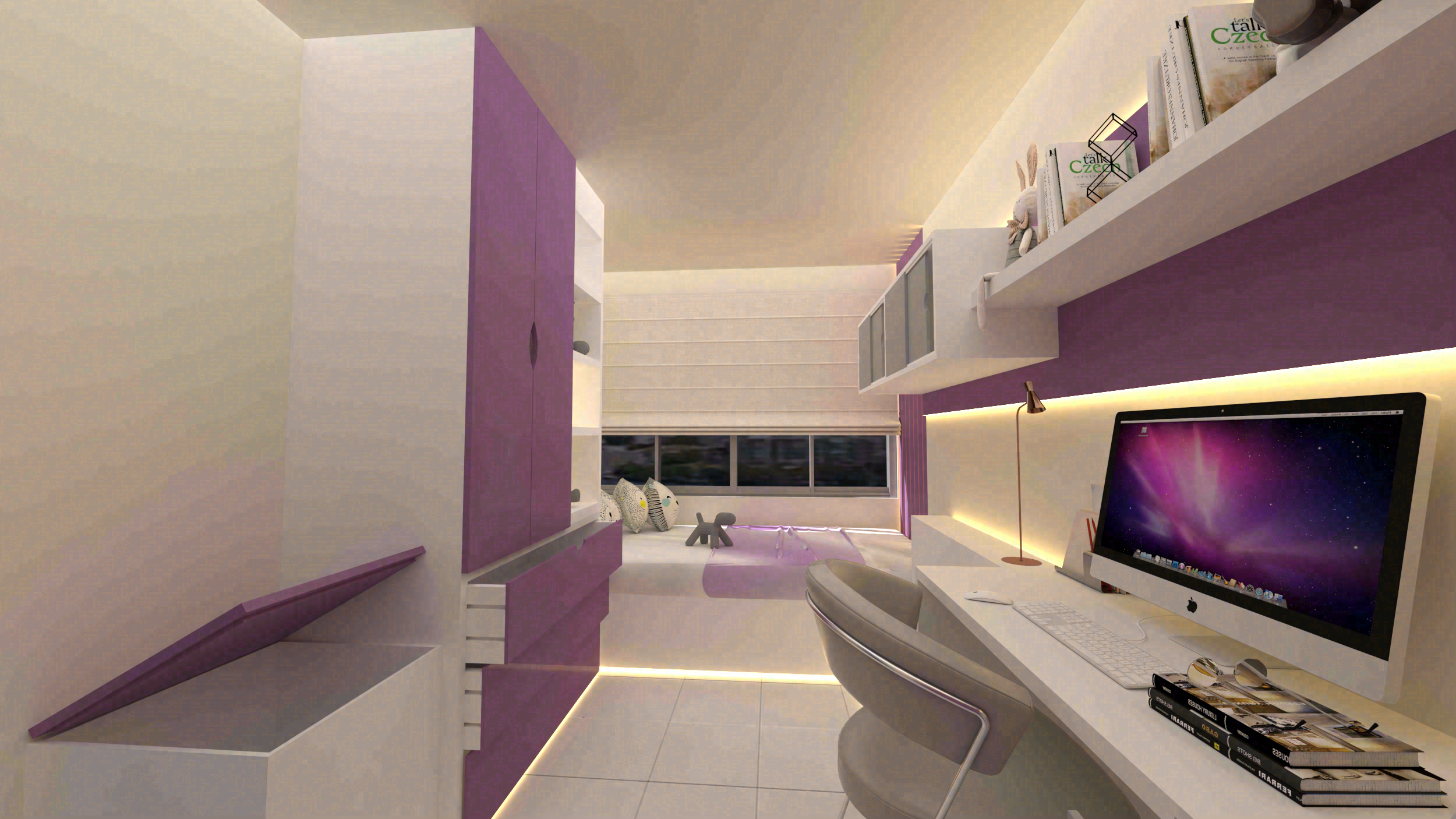 Two proposals for a girl's room.-5