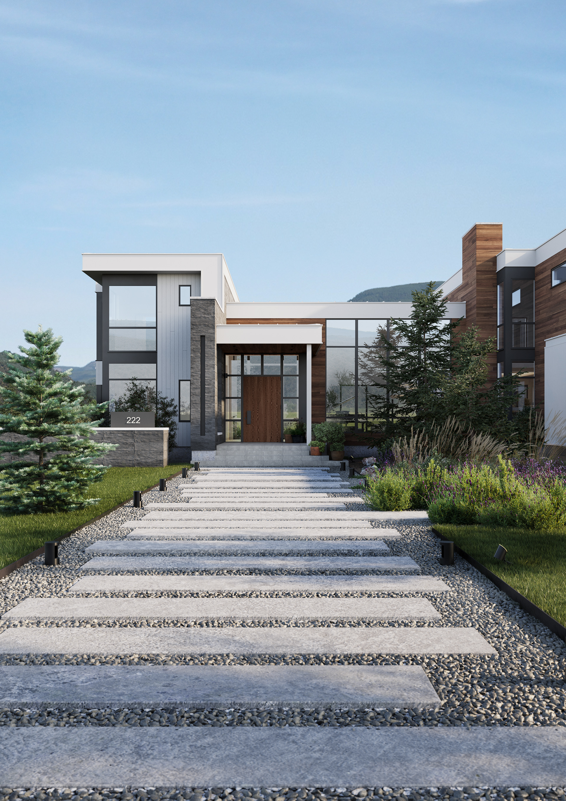 Contemporary House with Garage & Patio-2