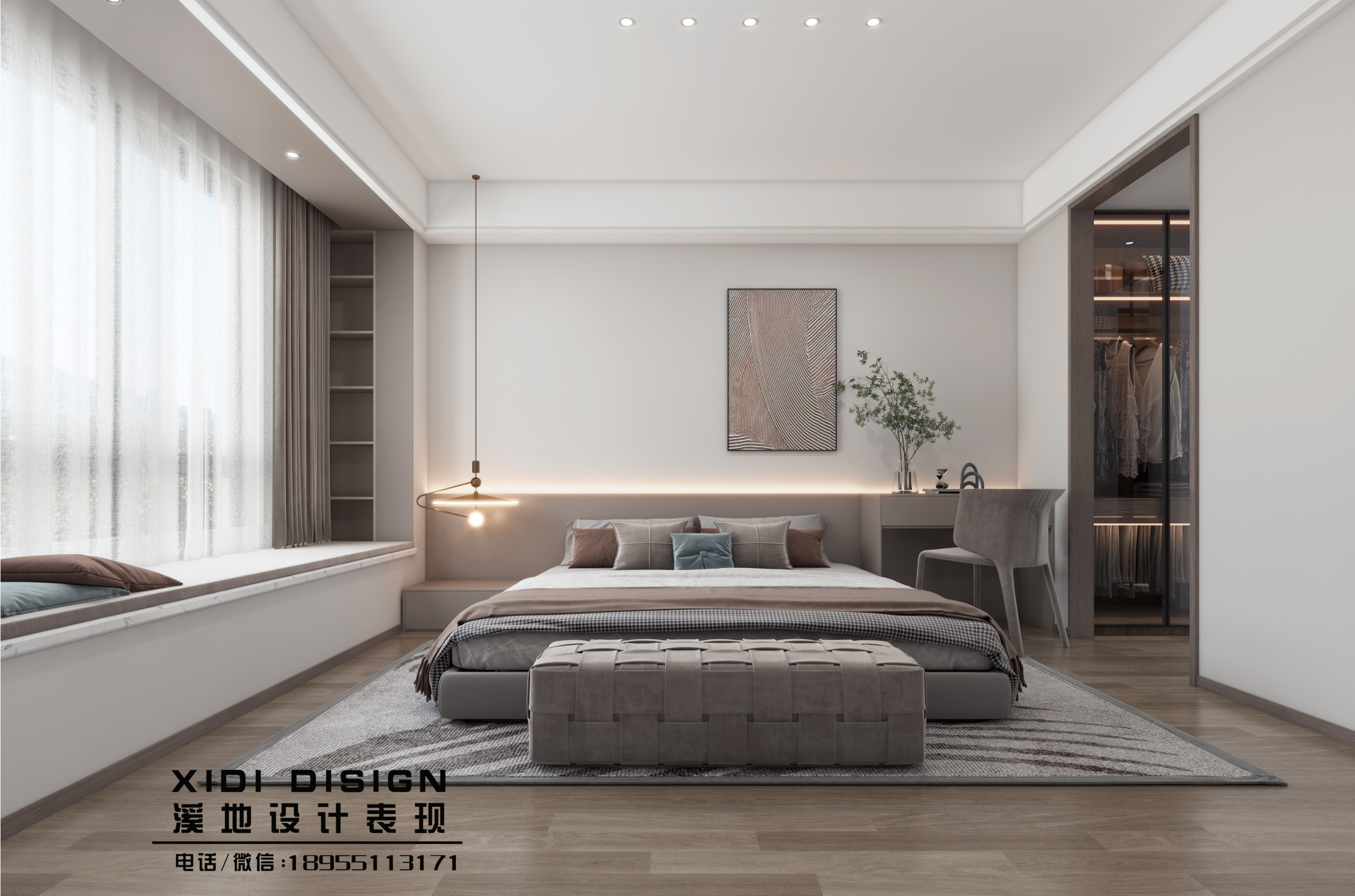 宁静舒适的现代简约木色空间-7