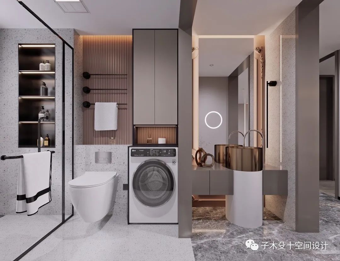 艺术包围的家 · 现代轻奢的爱马仕橙空间丨子木殳十空间设计-48