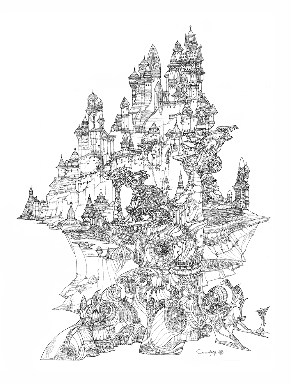 Architectural Fantasy. Line Art-1