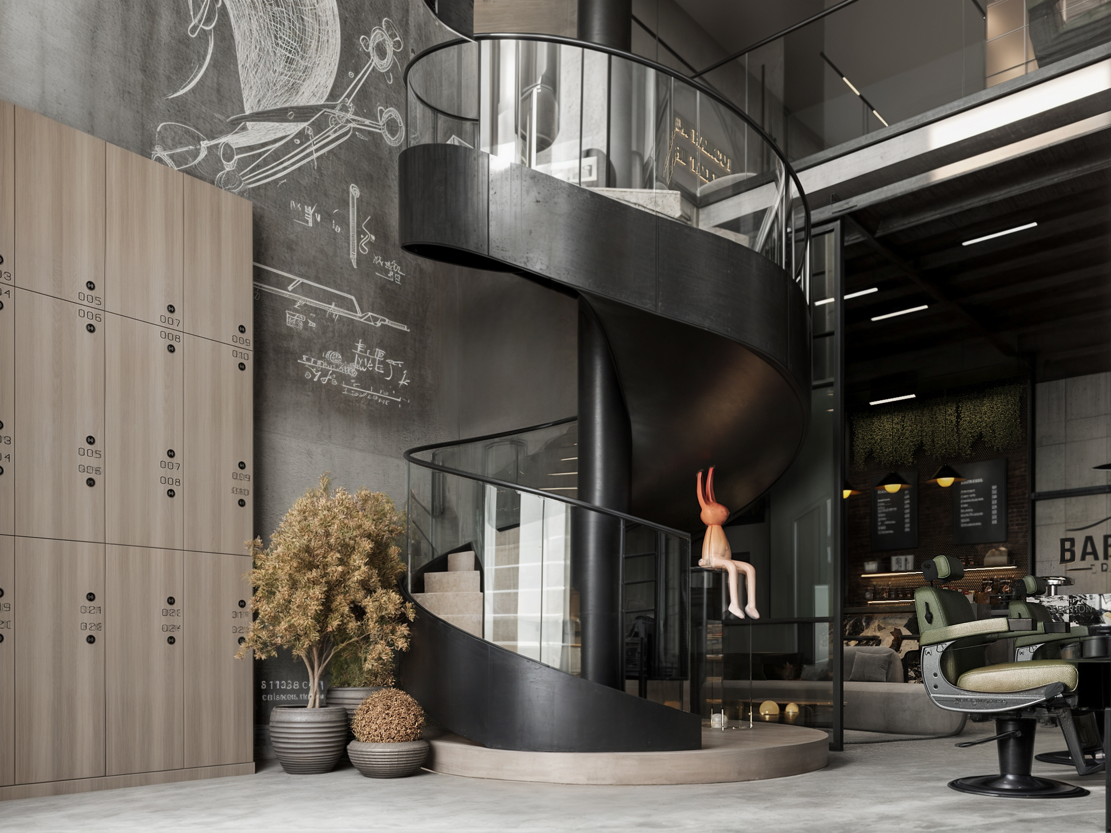 理发店设计丨沙特阿拉伯丨Artisan interiors-4