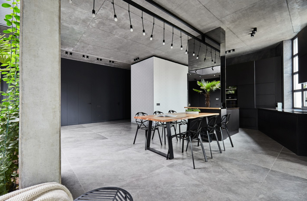 罗马尼亚顶层公寓工业风格设计案例-25