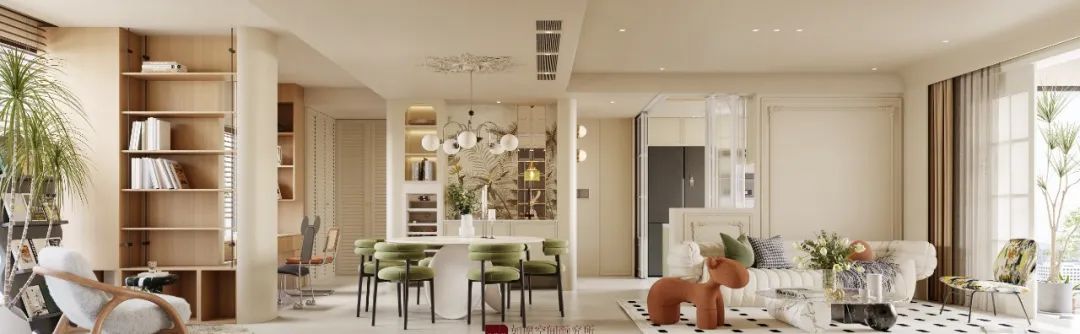 深圳如愿设计丨深业新岸线160㎡，清新奶油色的绿野仙踪 / Wizard of Oz-6