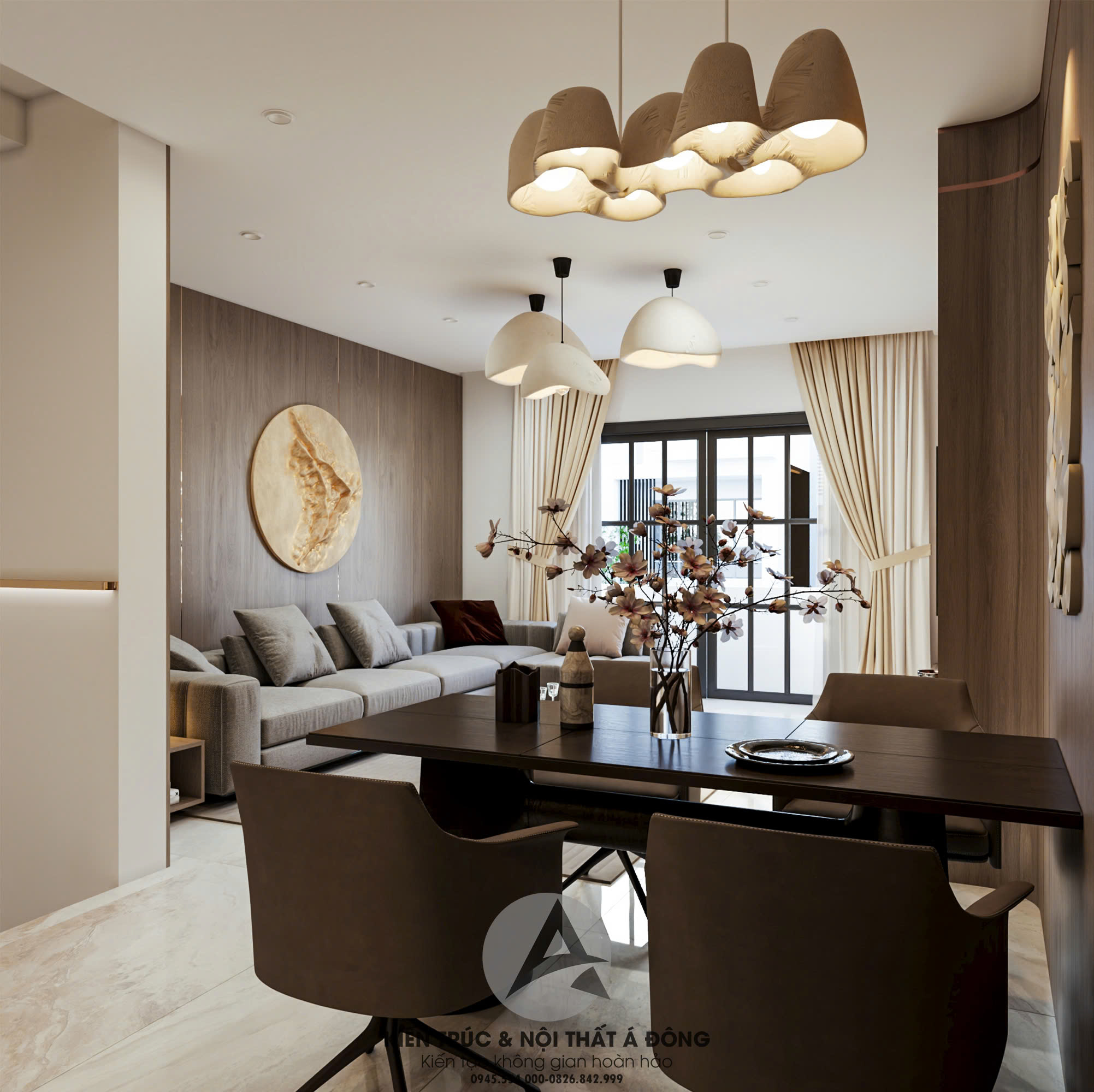 安权先生家客厅室内设计丨越南丨KTS. LQThành或越南永福省东亚建筑与室内设计公司-12