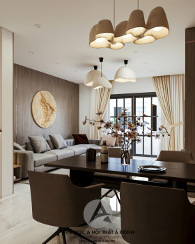 安权先生家客厅室内设计丨越南丨KTS. LQThành或越南永福省东亚建筑与室内设计公司