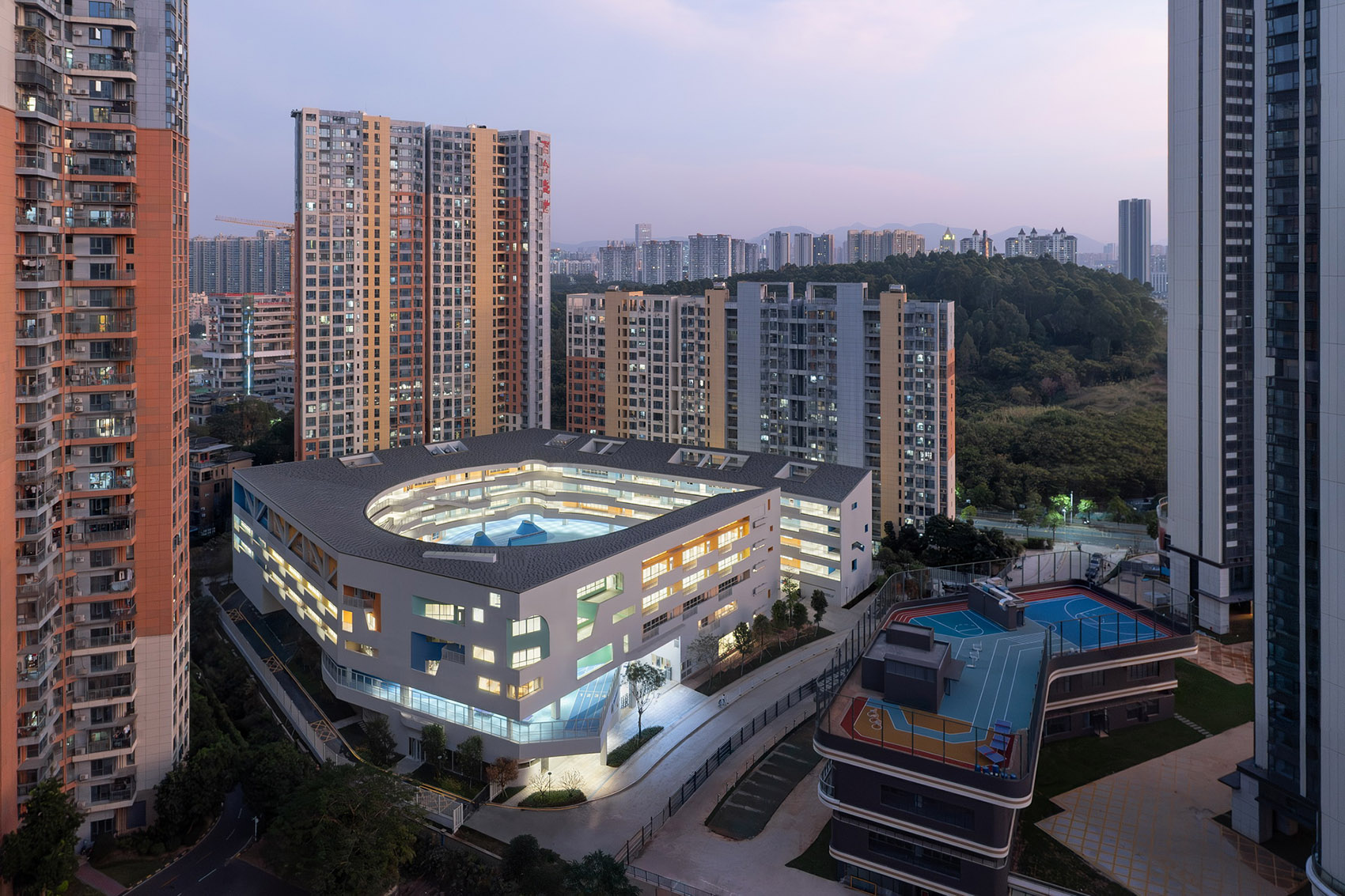 龙岗双子星学校(围龙书院,围屋学社)丨中国深圳丨URBANUS都市实践-78