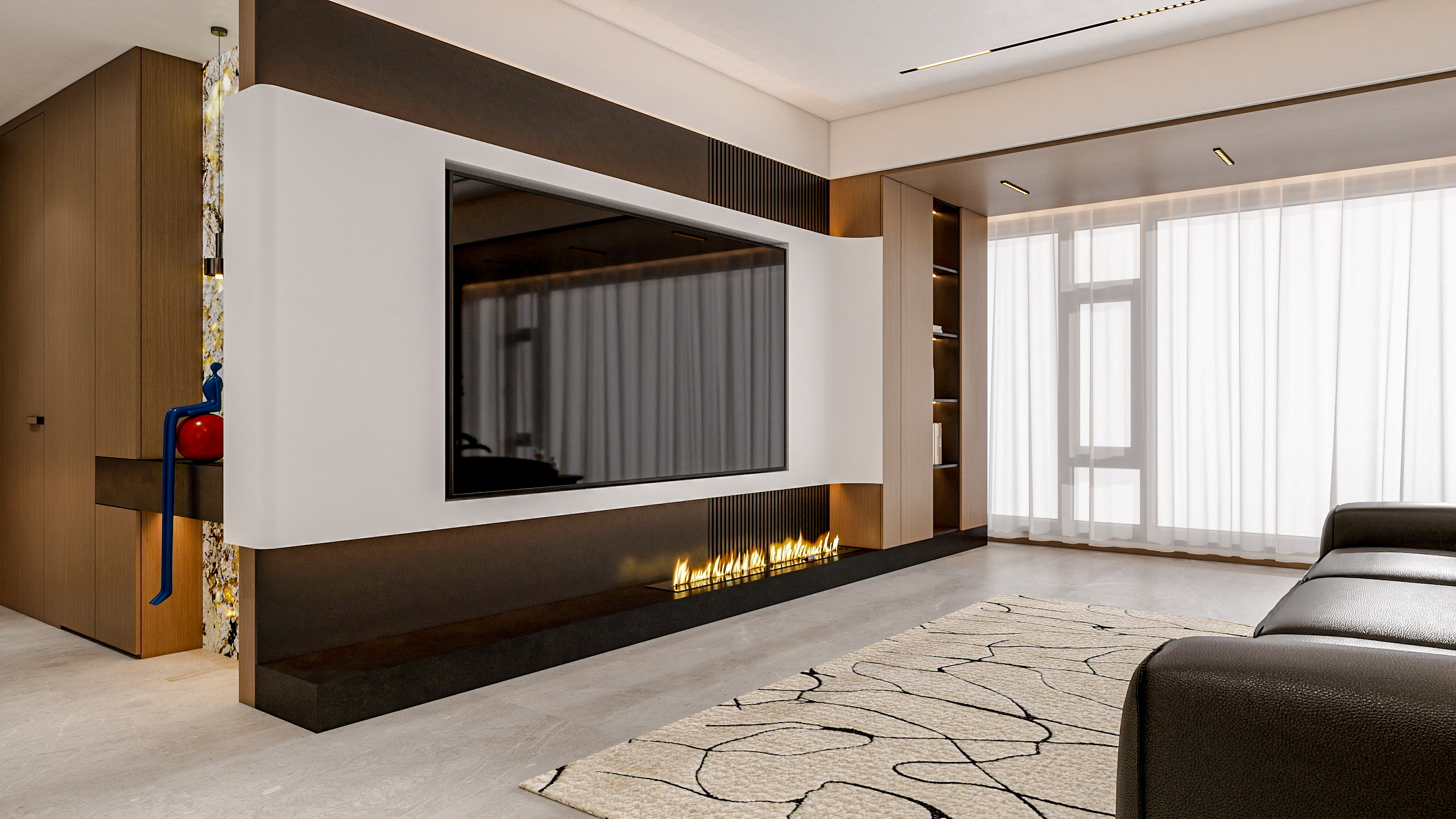 四川成都锦熙华庭鹭湾一号（138平方意式极简三居室）-3