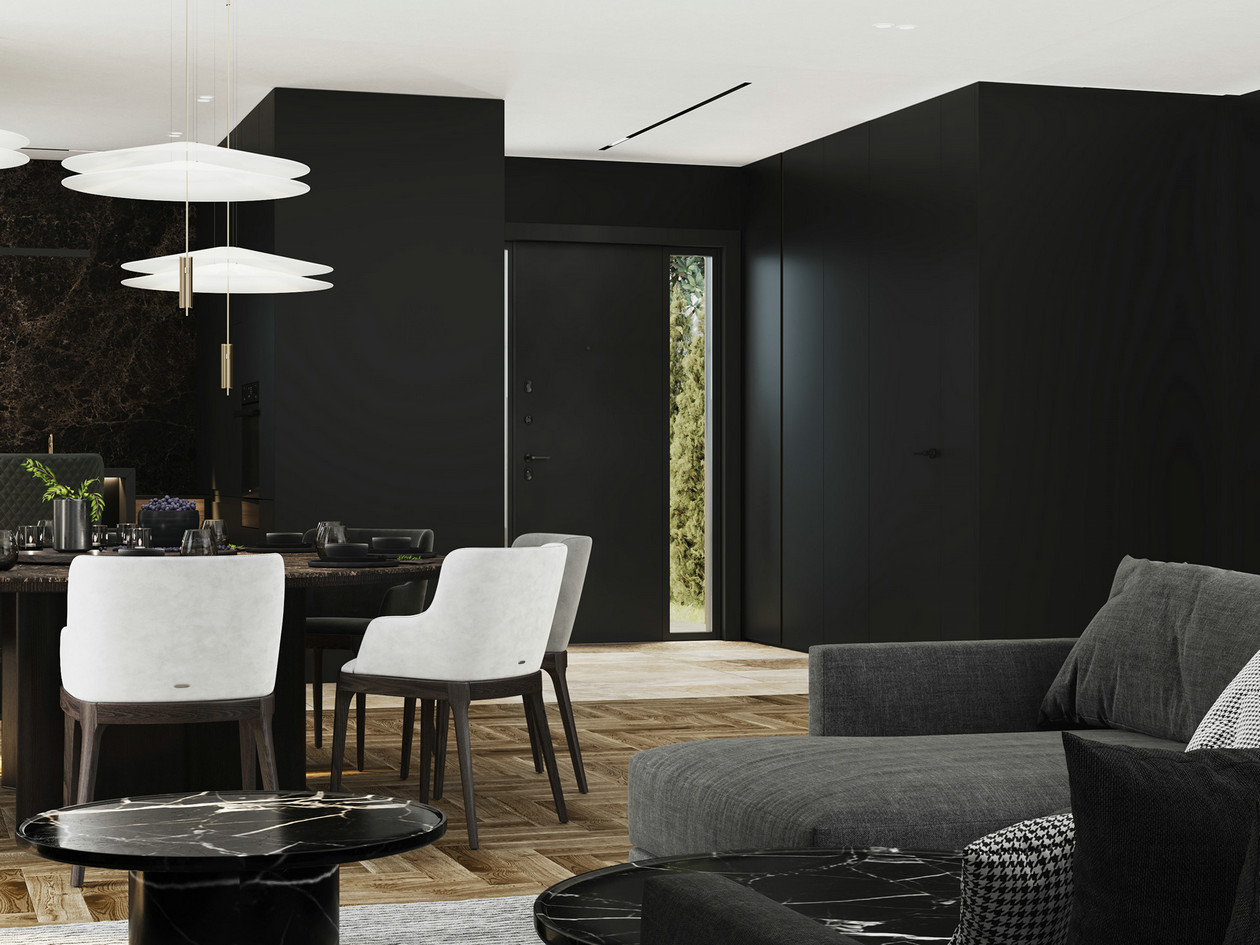 高级黑色系公寓设计-5