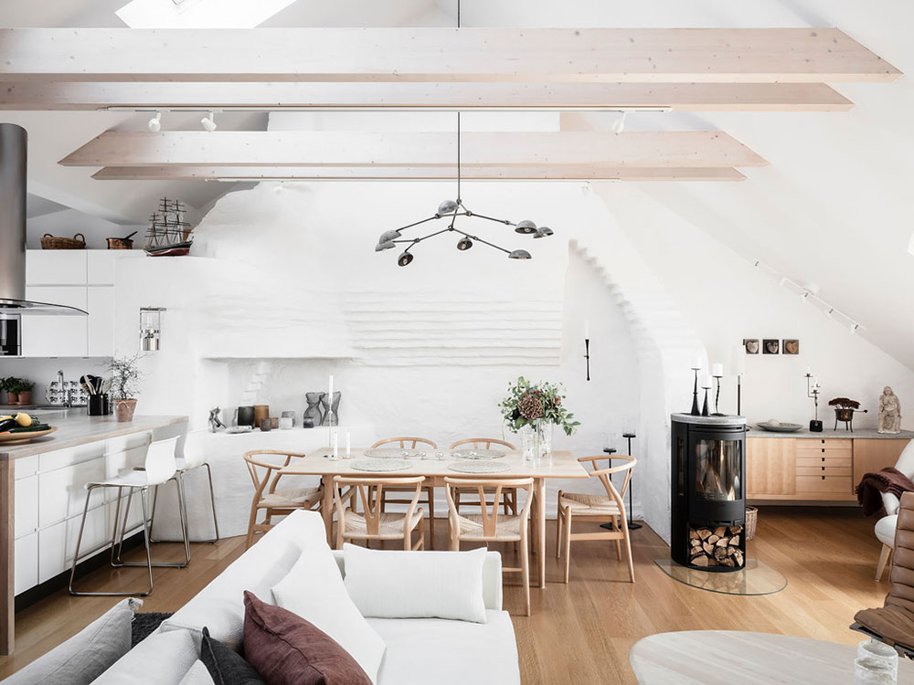 哥德堡明亮宽敞的顶层公寓设计-6