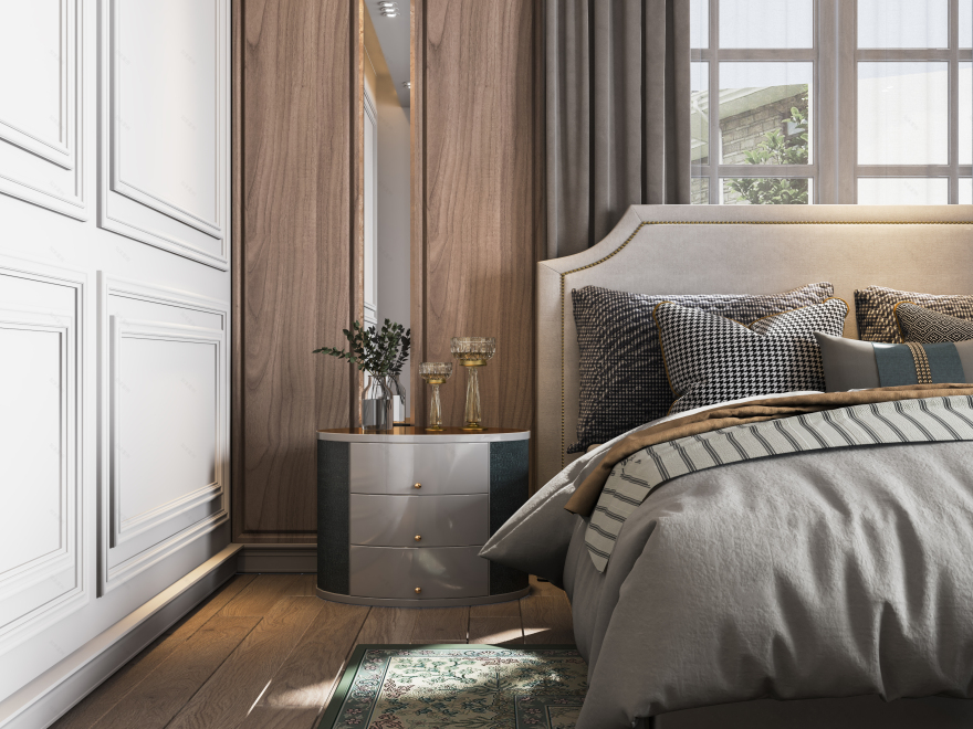 卧室新古典室内设计丨KT_DESIGN STUDIO-22