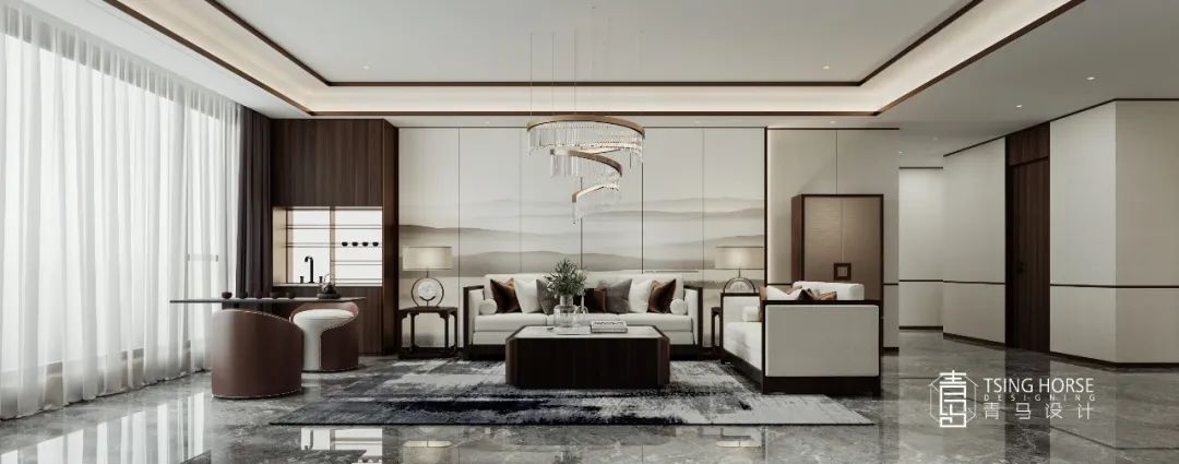 轻奢新中式，打造 600㎡动静分离的理想生活-15