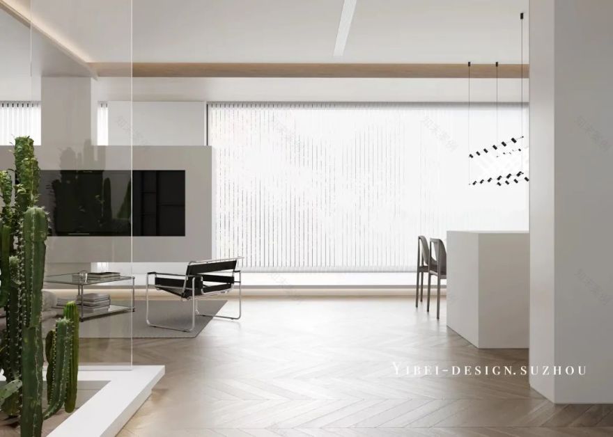 纯白极简原木空间家装设计丨中国苏州丨YIBEI DESIGN-20
