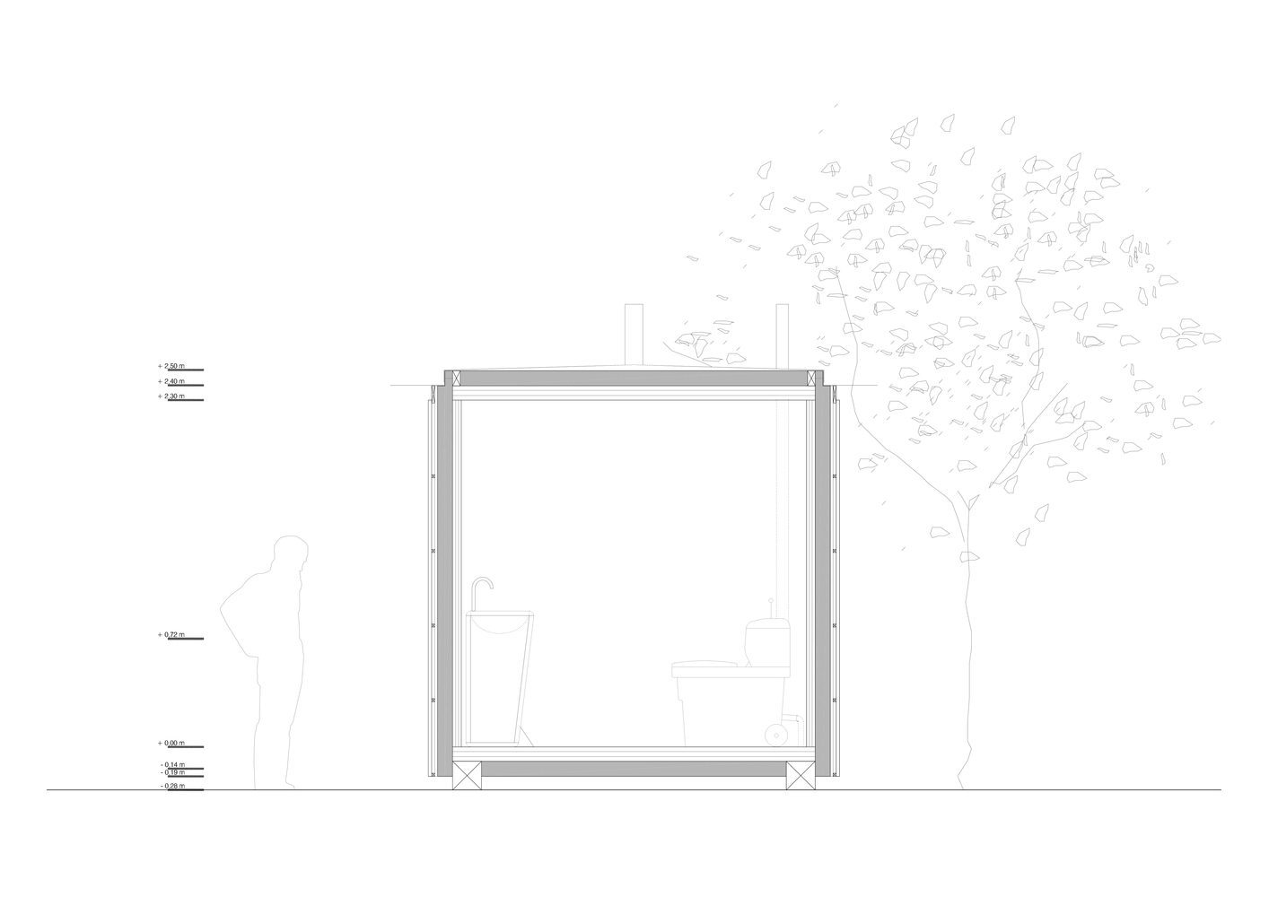西班牙文化遗址旁的可逆式木钢展馆-67