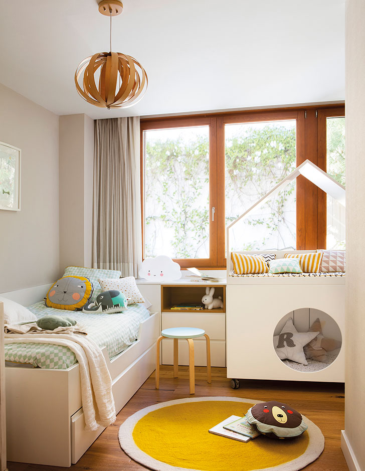 巴塞罗那阳光家庭公寓 | 黄绿搭配，满室生机-14