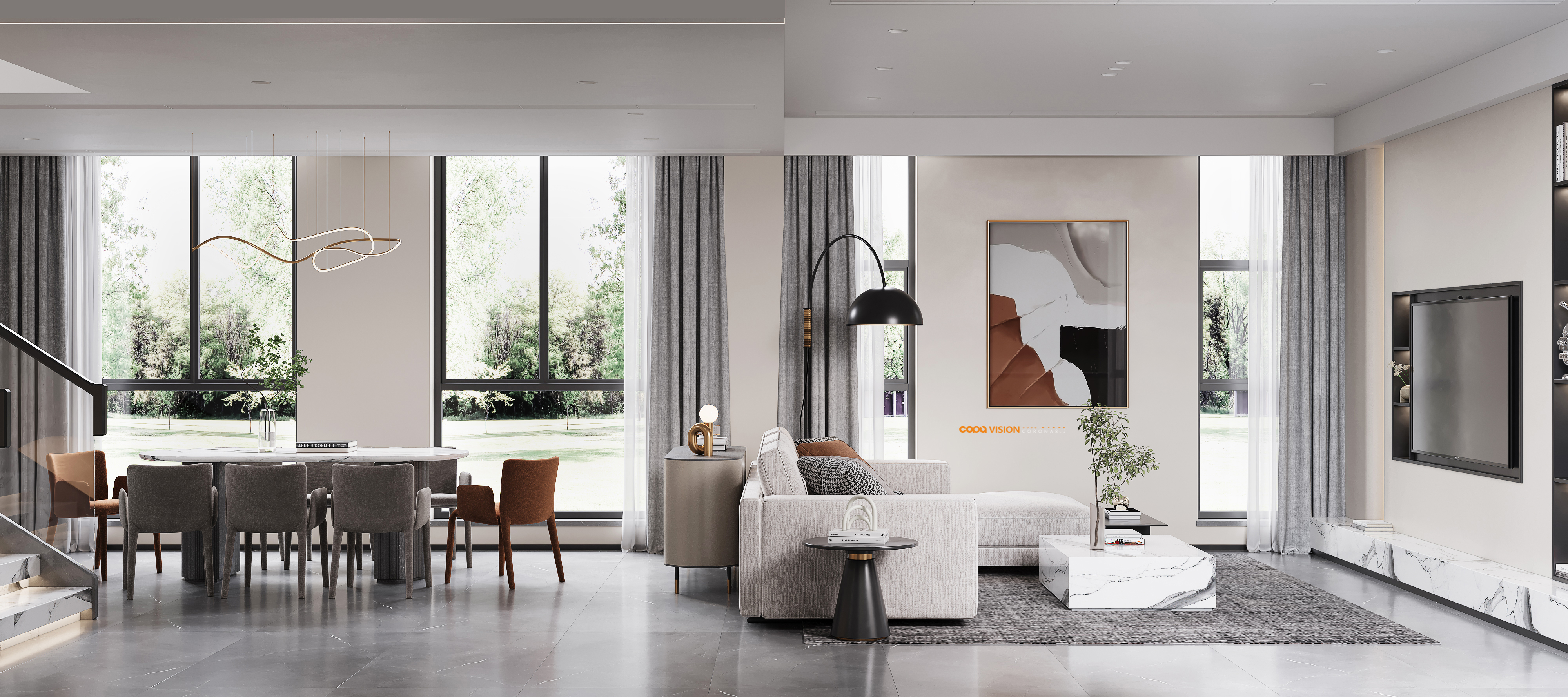 靠背视觉 2022 年中下旬家装效果图表现作品-56