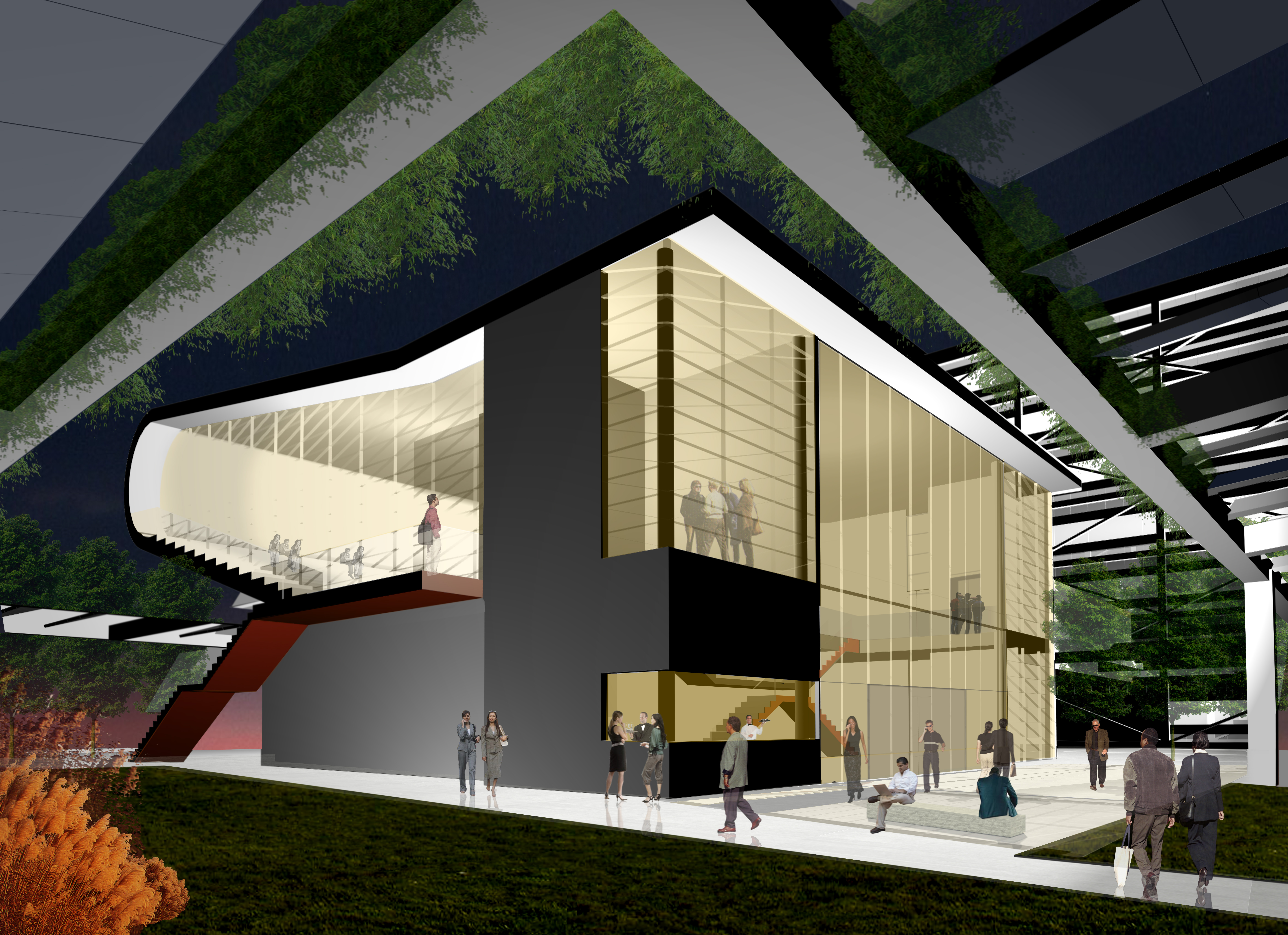 绿色雕塑双塔 · 农村电力公司总部-22