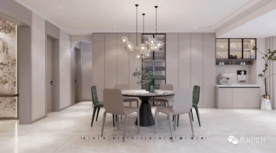 奶油灰轻法式大平层丨橡树设计-19