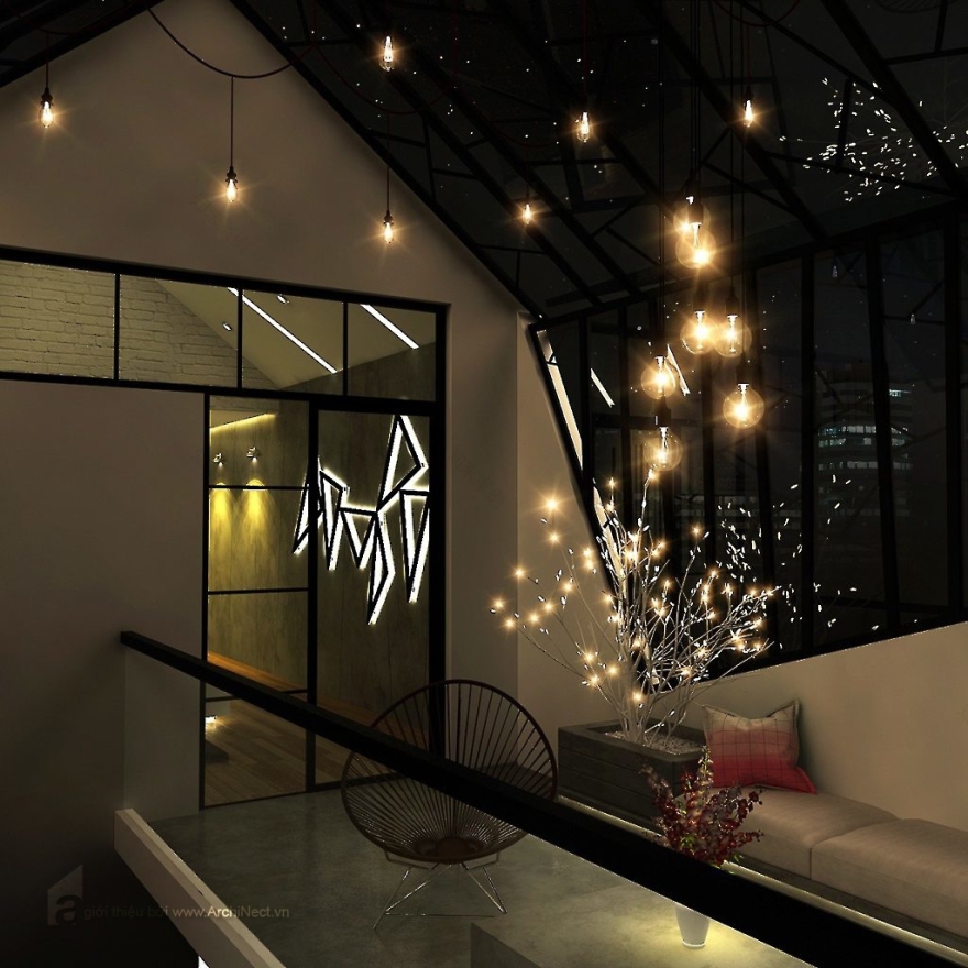 现代越南四层文化画廊设计-2