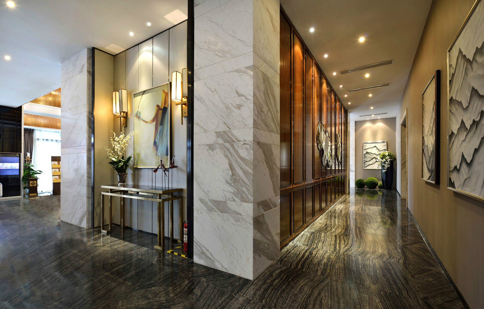 阜阳海亮上府售楼处，栖丞呈现现代欧式设计风-3