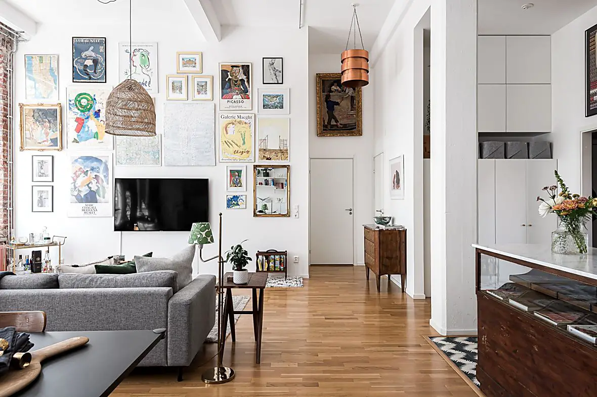 工业风家庭 loft，复古砖墙与现代厨房的完美融合-4