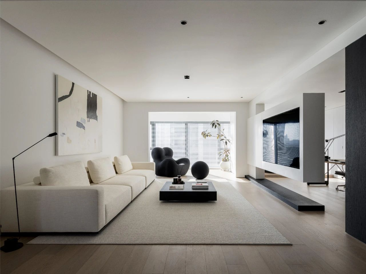 GZ 宅 黑白盒子大平层丨中国郑州丨MOOI TIMELESS 建筑室内设计事务所-0