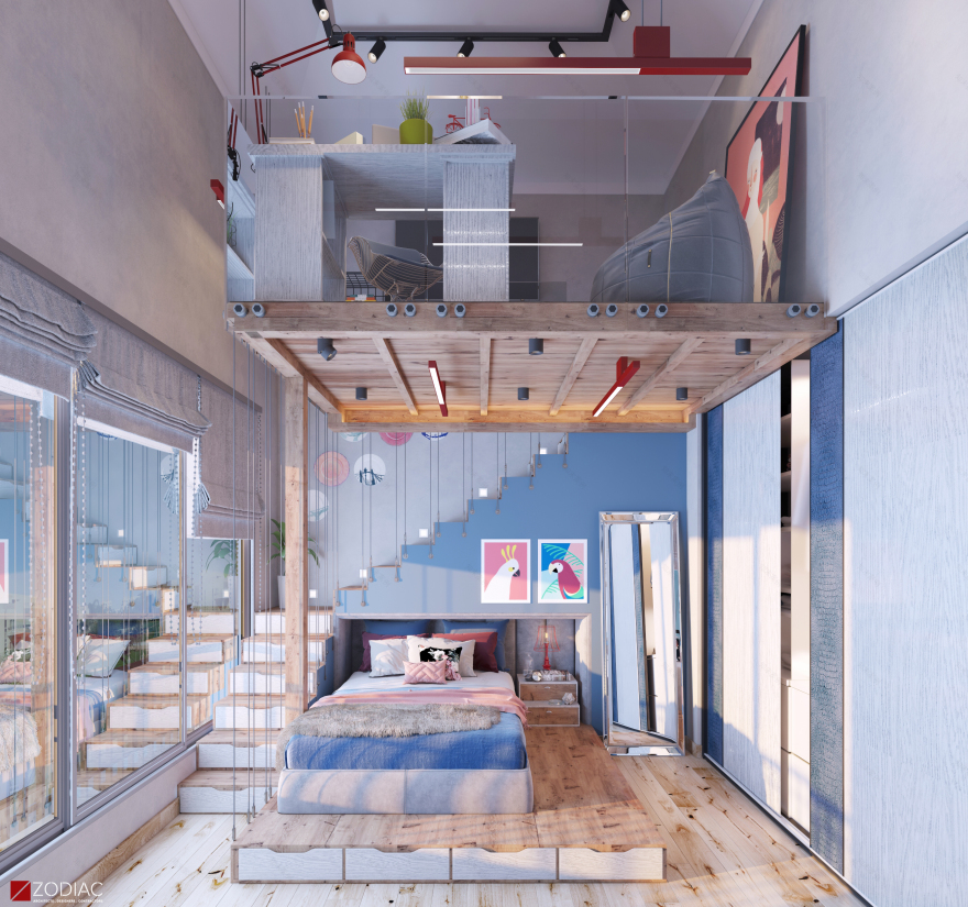 现代双层高男孩卧室设计丨埃及丨Zodiac ADC-19