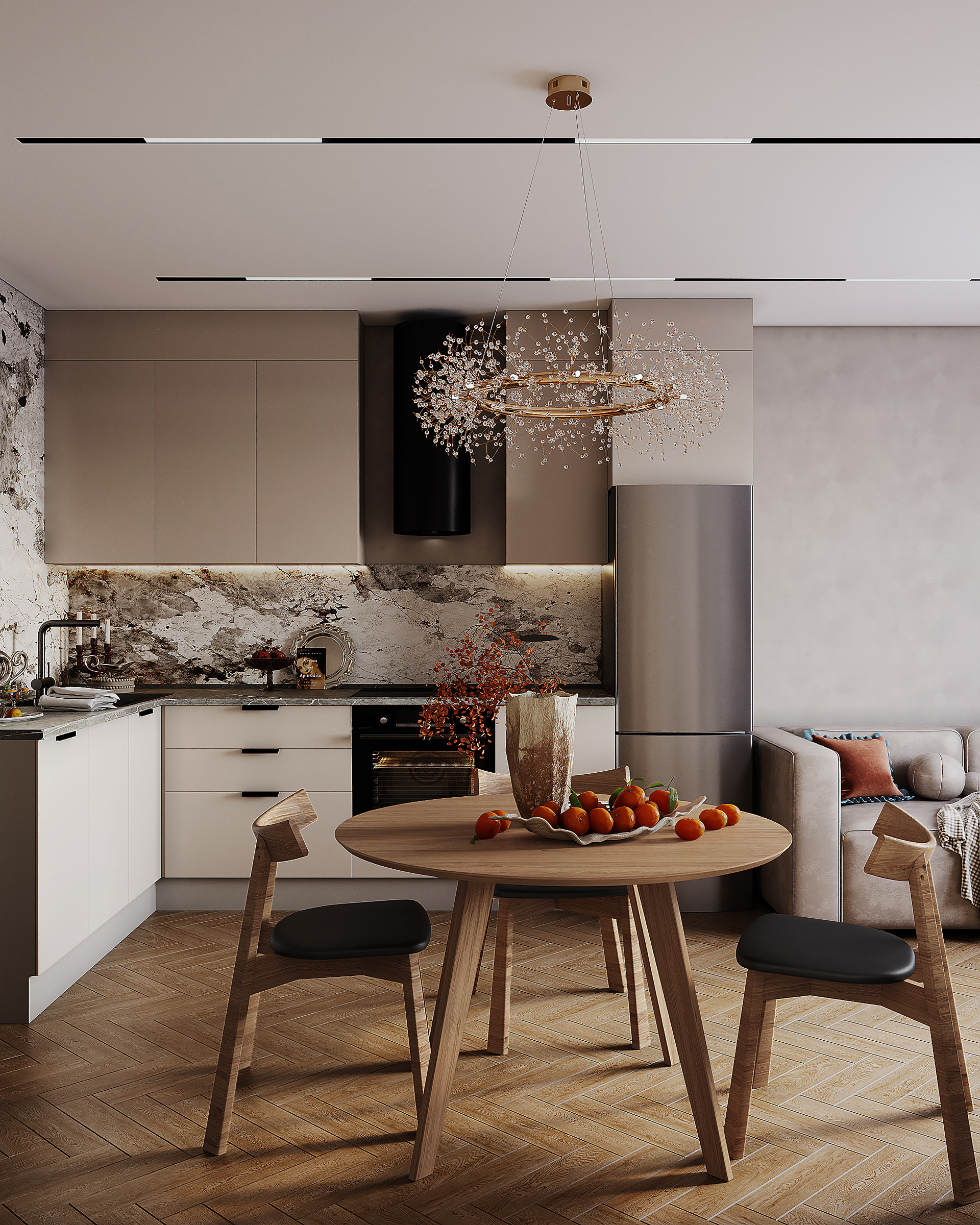 温馨暖色调舒适公寓丨Anastasia Ponomarenko-5