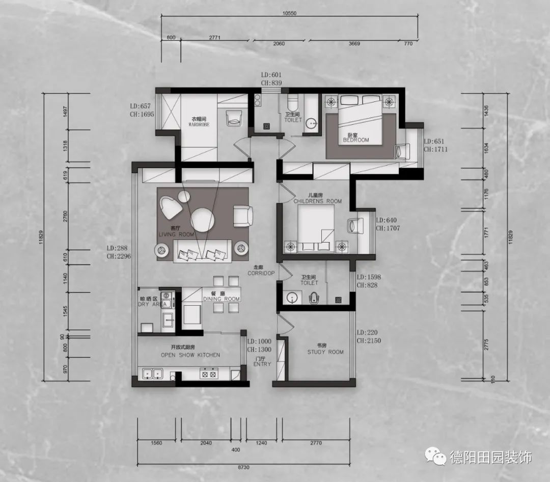 什邡世纪新城 260㎡美式家居,真实生活与设计的完美融合-79